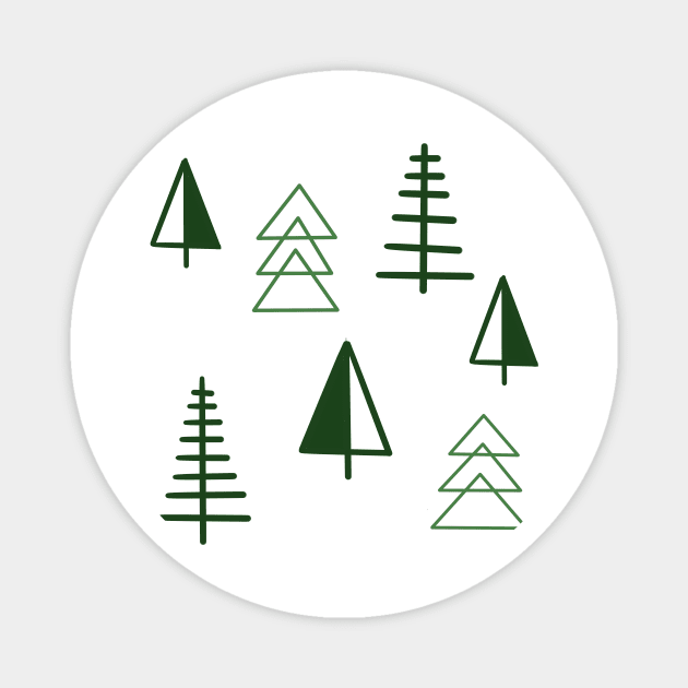 minimalist trees Magnet by Nezumi1998